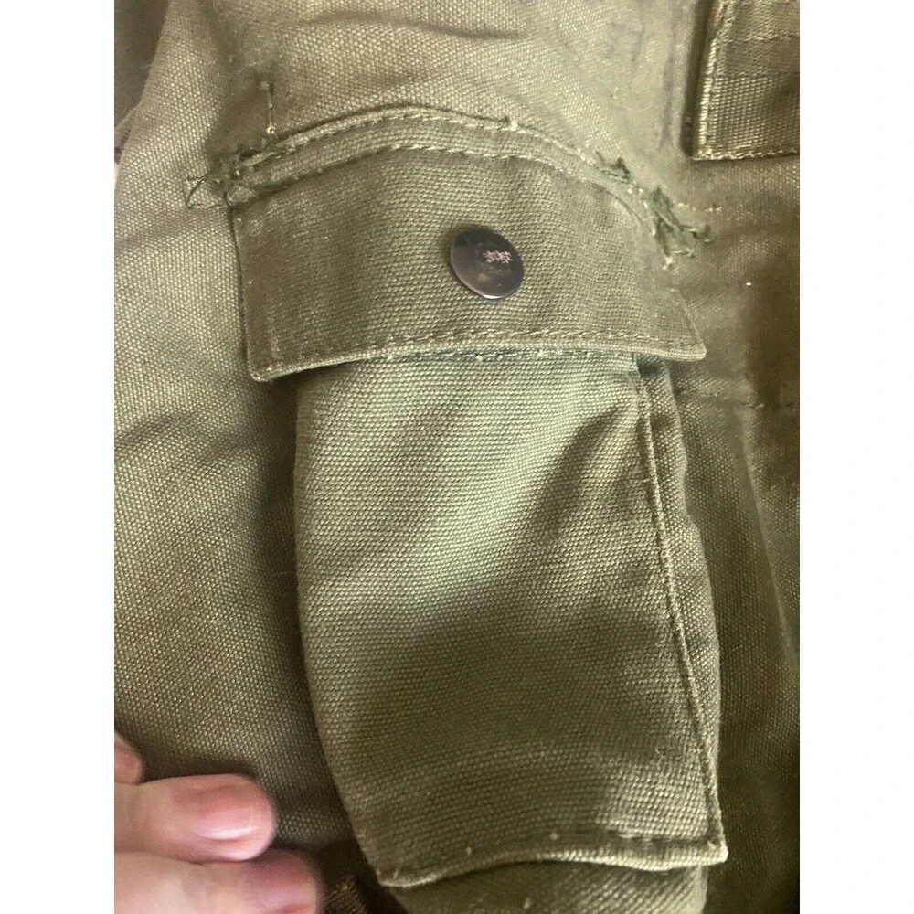 VINTAGE US ARMY Unisex Green Duffle Backpack Bag Size One Size Canvas Olive